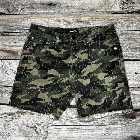 Fashion Nova Other - Fashion Nova Men's Camo Cut Off Stretchy Shorts Size 30